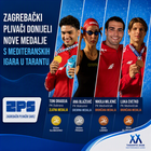 Zagrebački plivači osvojili četiri medalje na Mediteranskim igrama u Tarantu